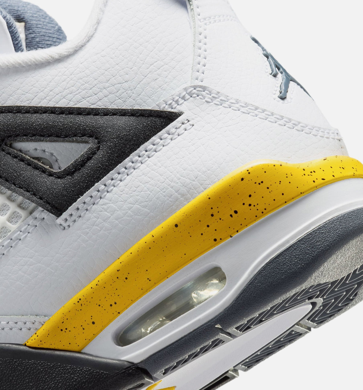 Air Jordan 4 Retro Rare Air Tour Yellow Grade School Lifestyle Shoes - White/Dark Blue Grey/Black/Tour Yellow
